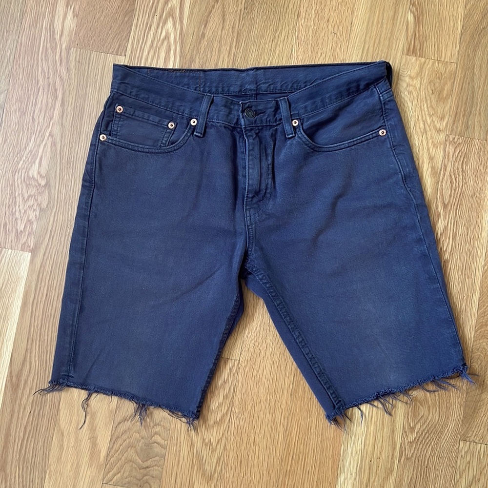 Levi’s 511 Raw Edge Shorts in grey wash